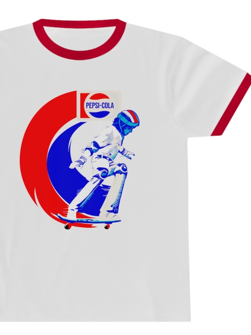 PEPSI Skater ringer tee 2XL or 3XL  ( Thrasher tee - Santa Cruz skateboard tee )